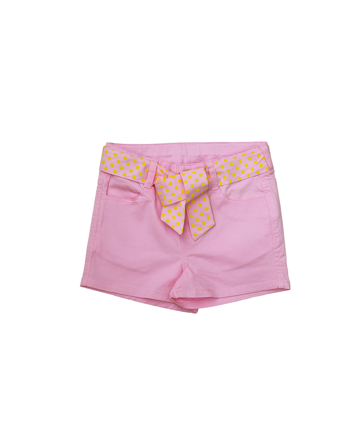 Short rosado con cinturón