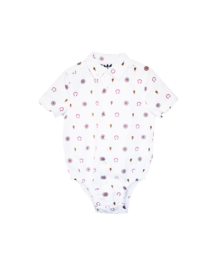 Body blanco manga corta con estampado