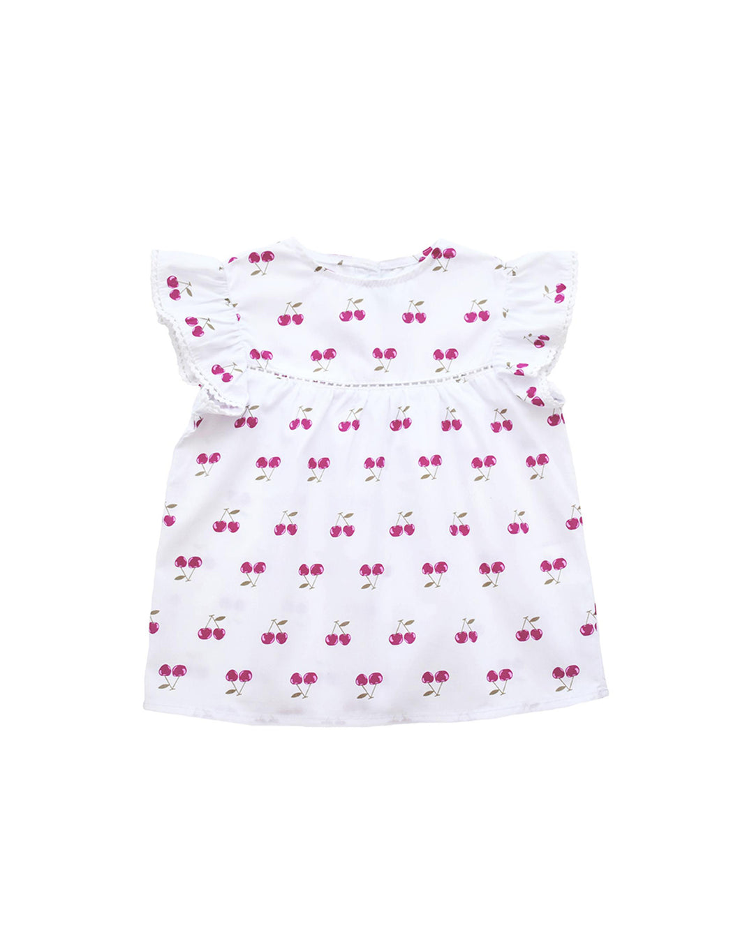 Blusa sin mangas con estampado de cerezas