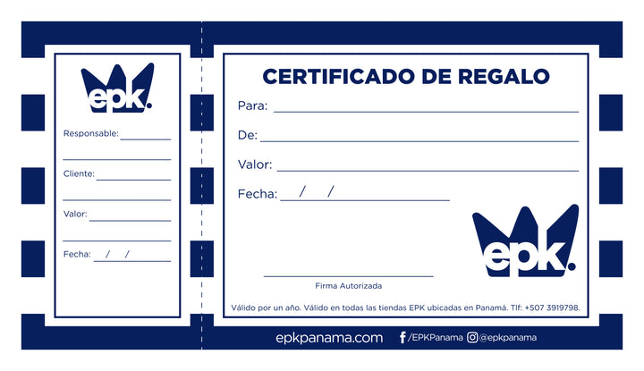 Certificado de Regalo EPK