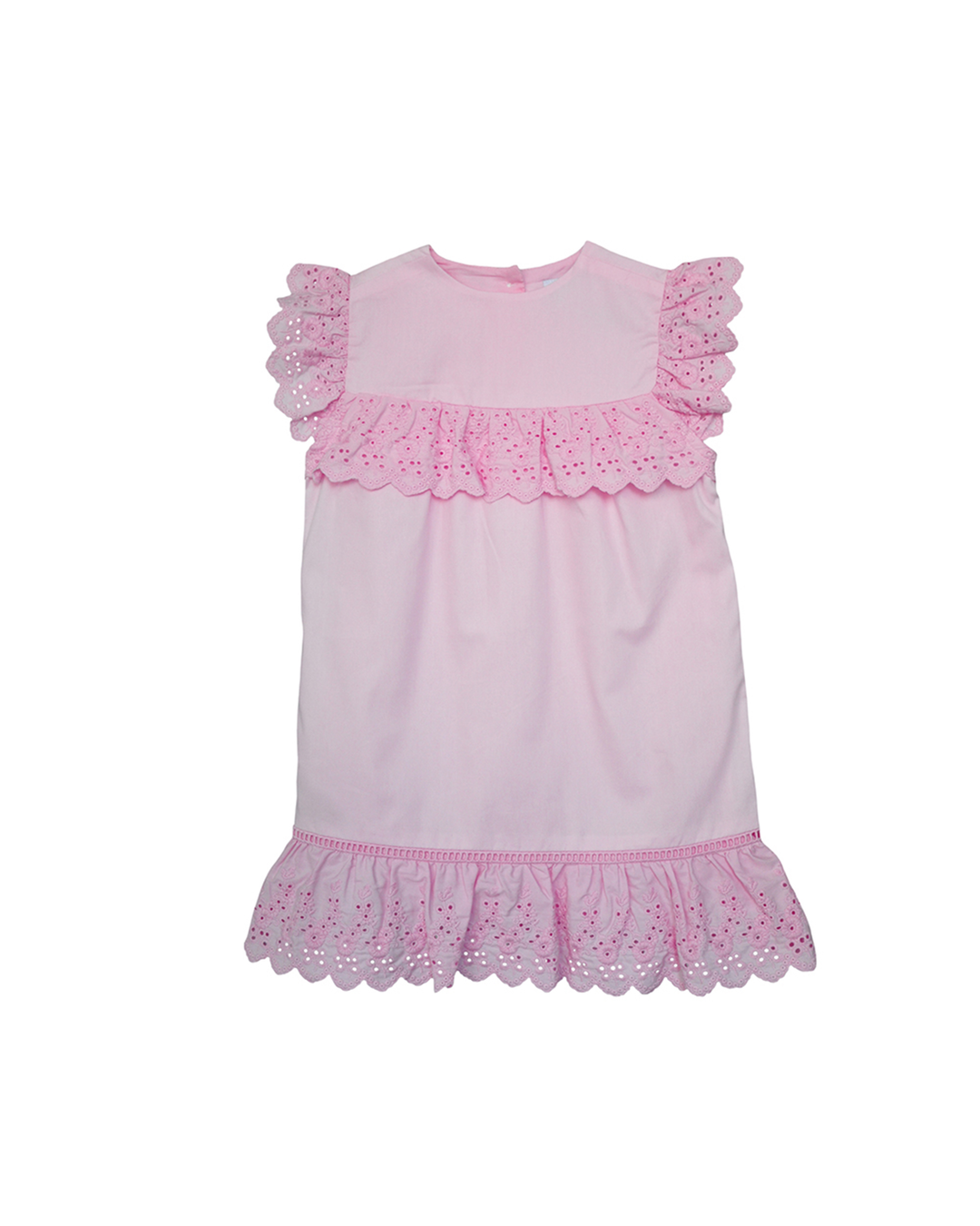 Vestido rosado con tira bordada