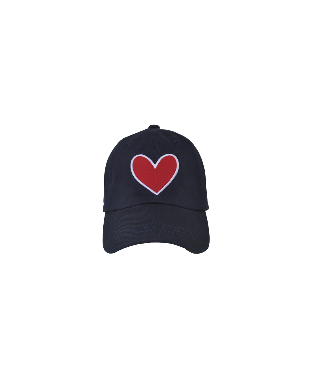 Gorra azul con corazón bordado