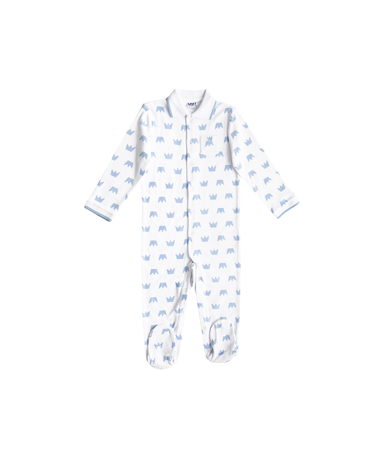 Pijama de coronas azules