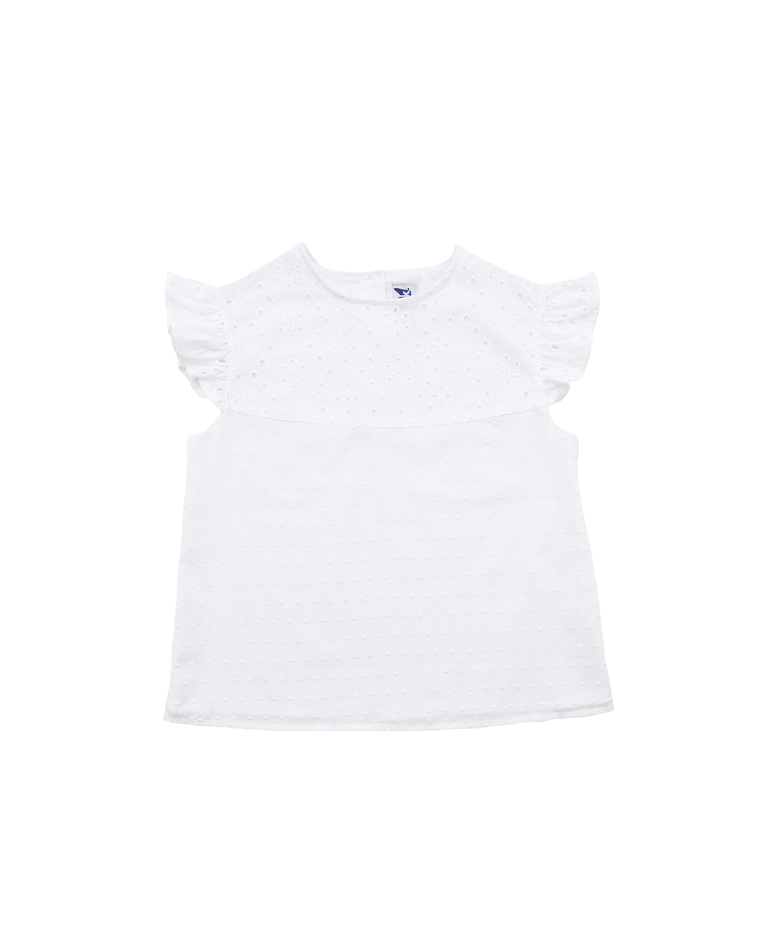 Blusa blanca de plumetti