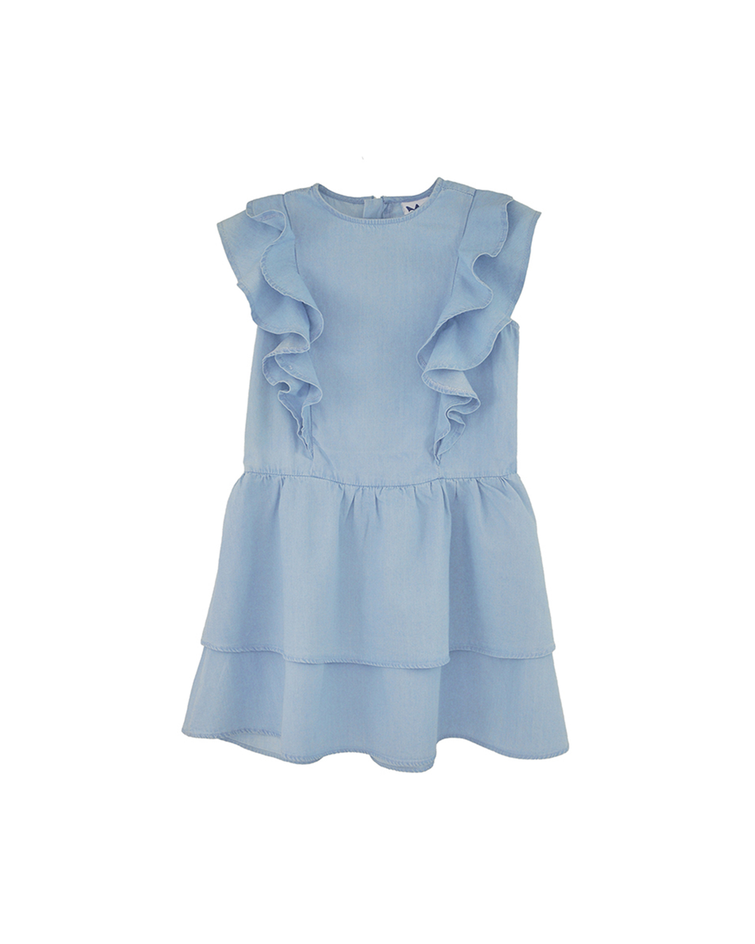 Vestido de chambray claro