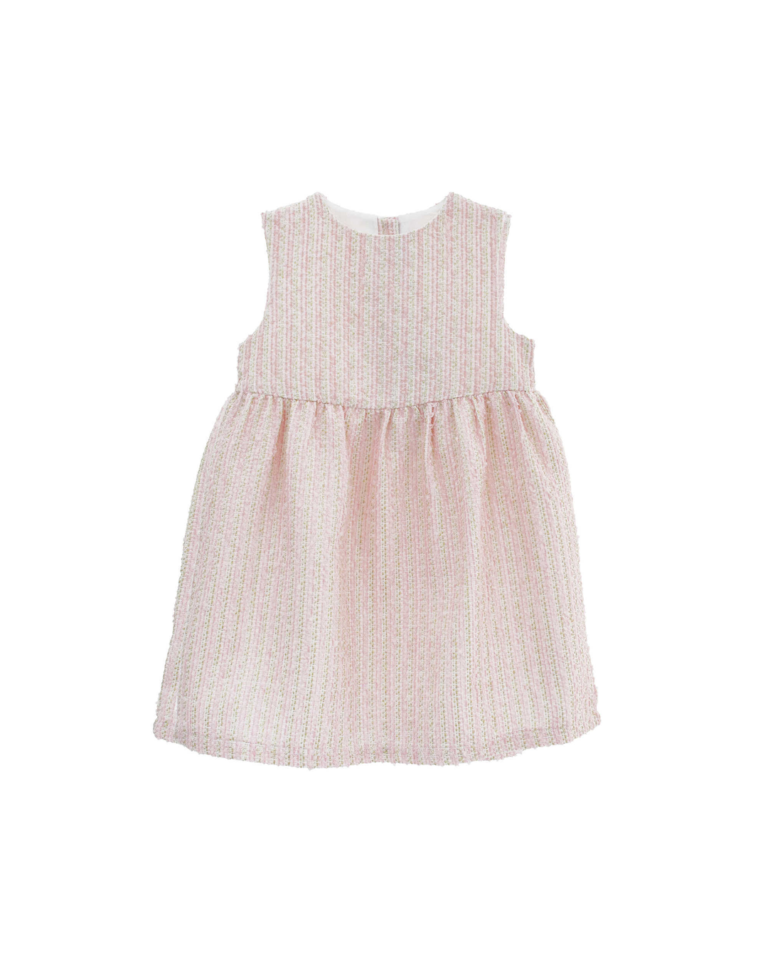 Vestido Sin Mangas De Tweed Rosado