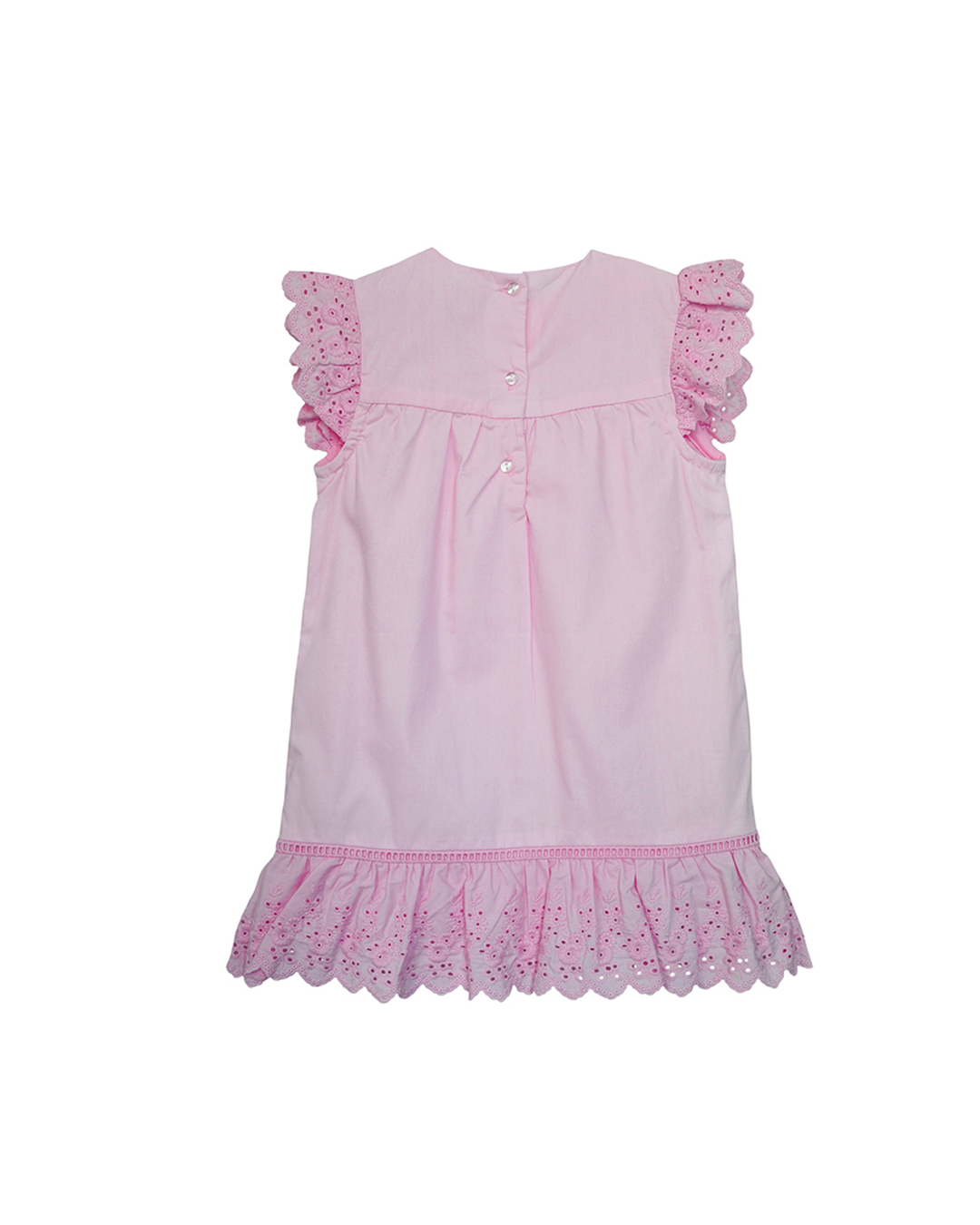 Vestido rosado con tira bordada