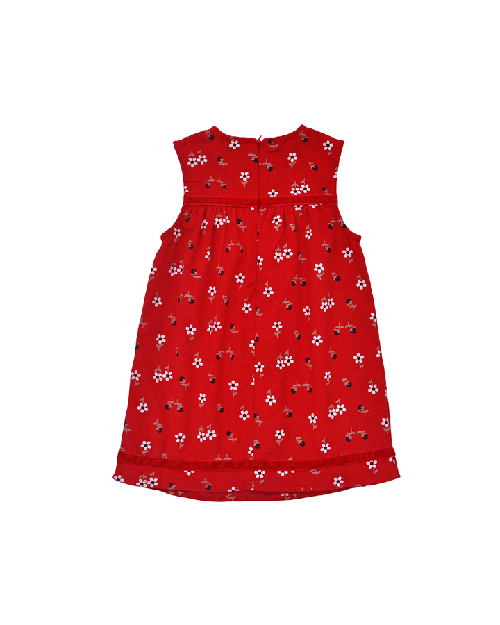 Vestido rojo estampado