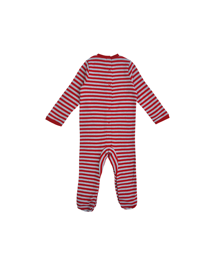 Pijama de Navidad de rayas con diseño de Santa Claus