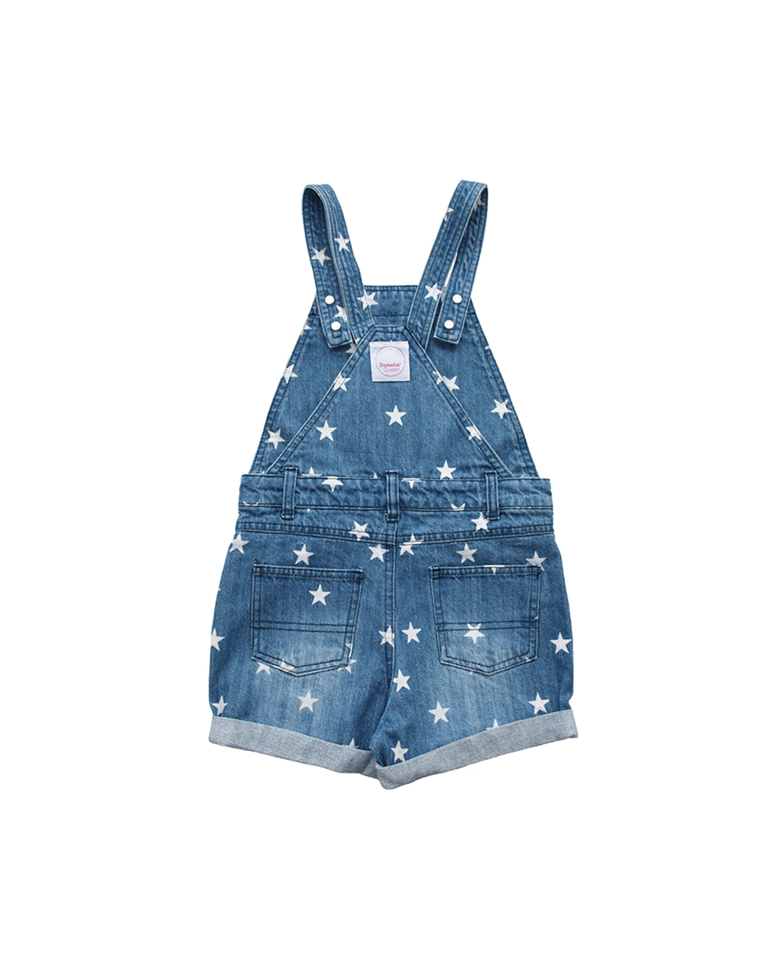 Braga short de jean con estrellas blancas