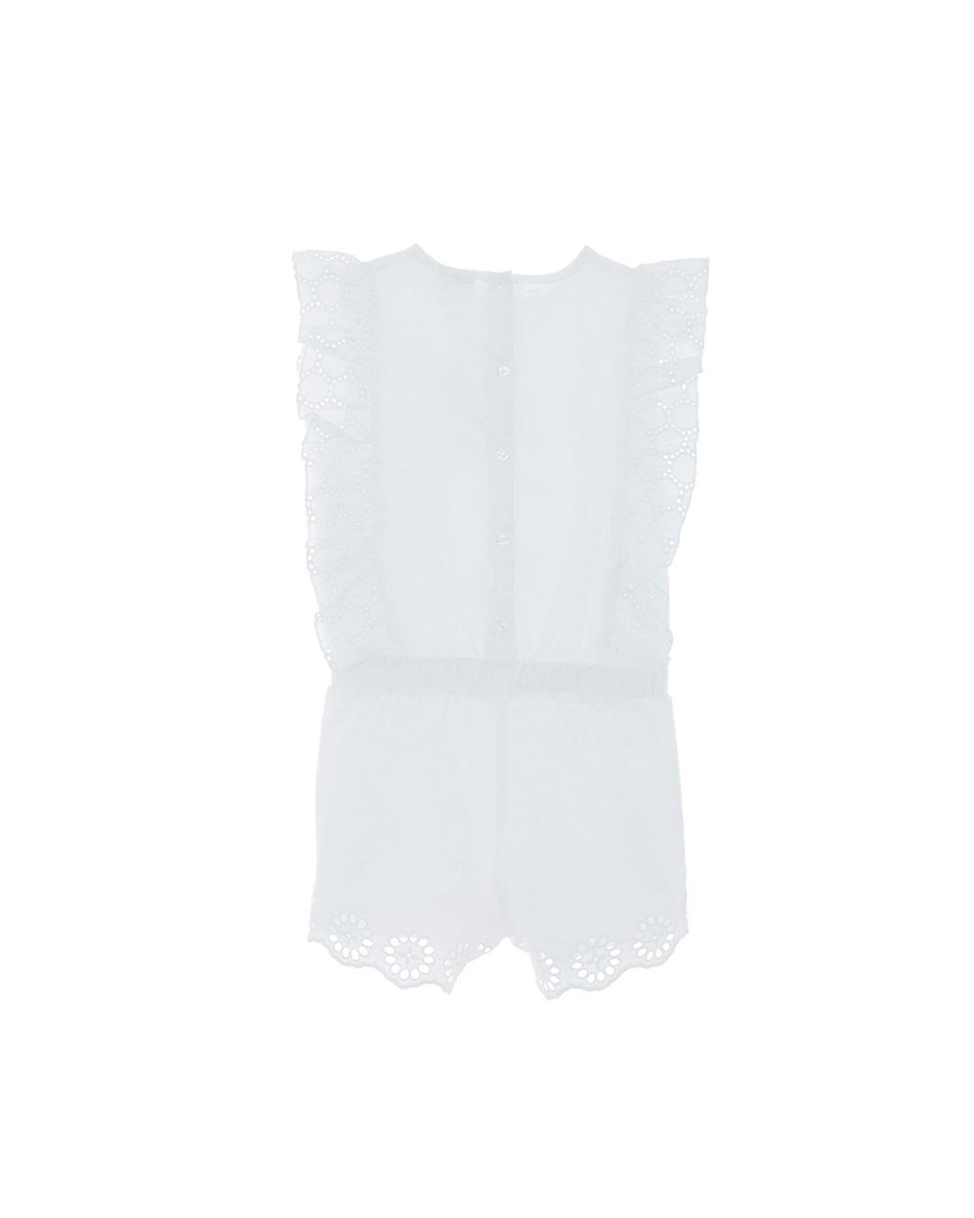 Jumpsuit blanco con eyelet