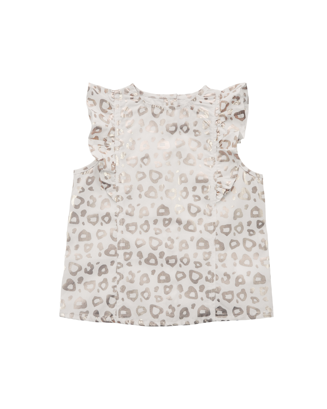 Blusa sin mangas con animal print dorado