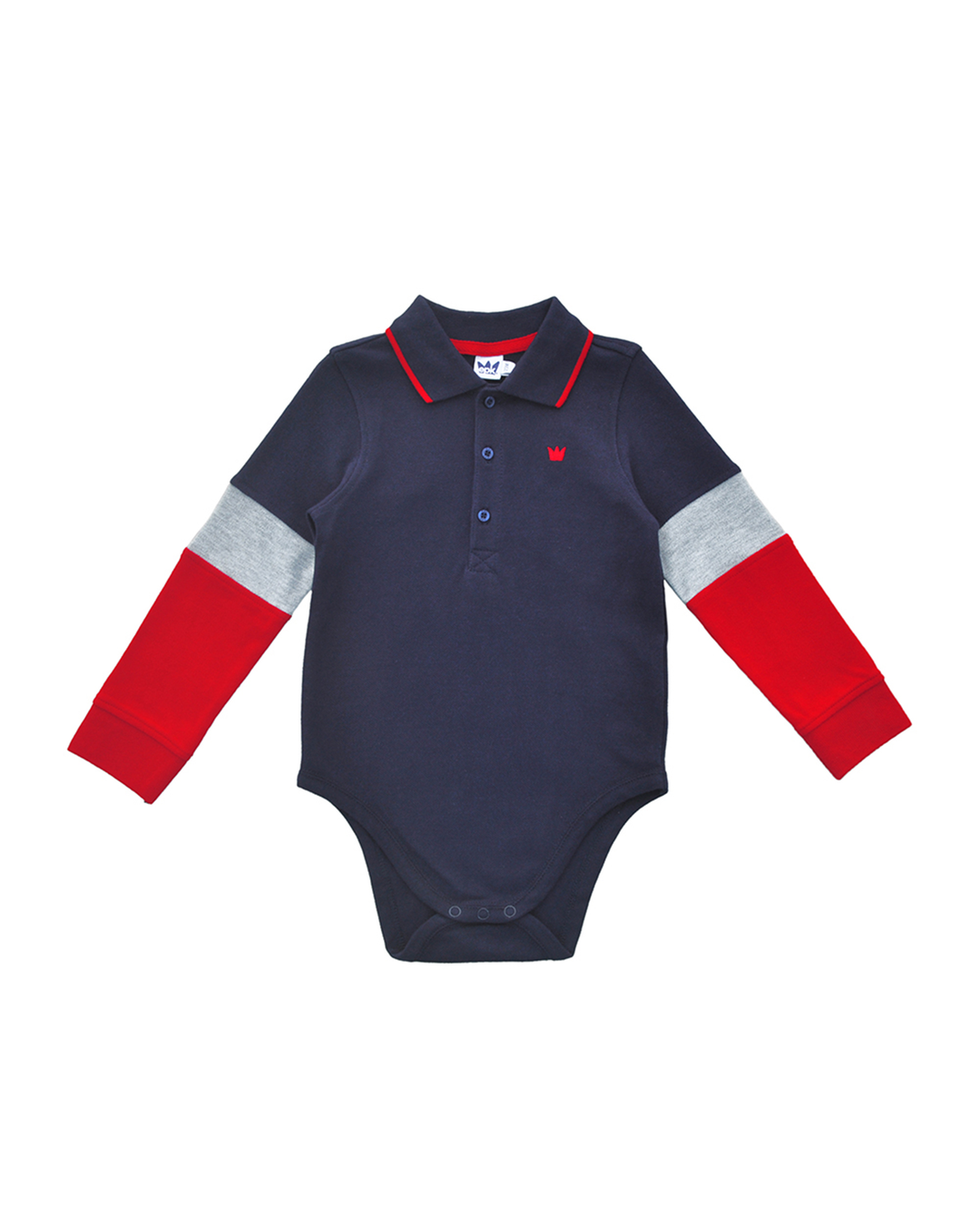 Polo body azul marino, rojo y blanco