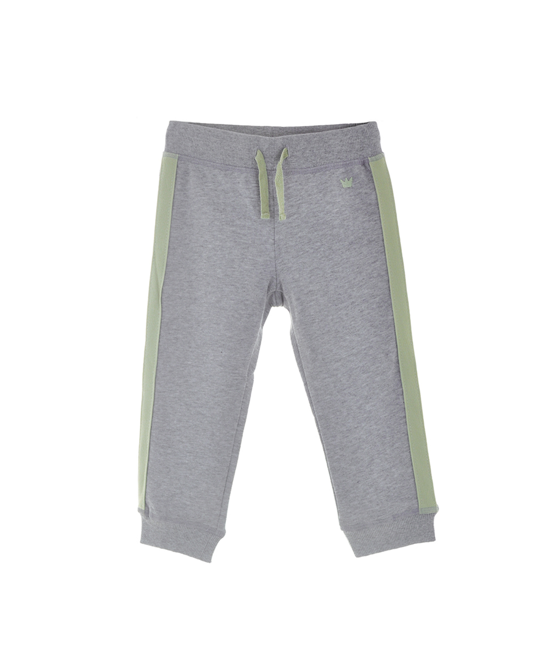 Sweatpant gris con raya verde a los lados