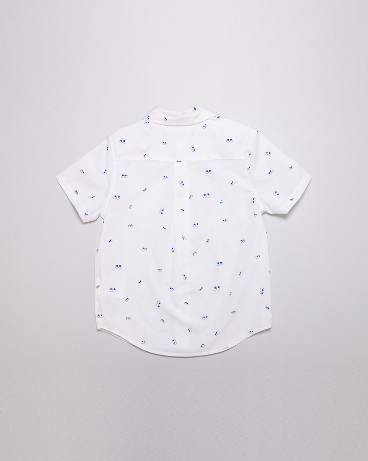 Camisa blanca estampada