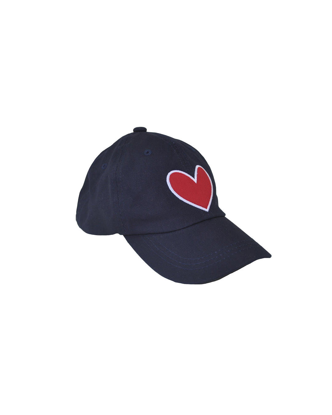 Gorra azul con corazón bordado