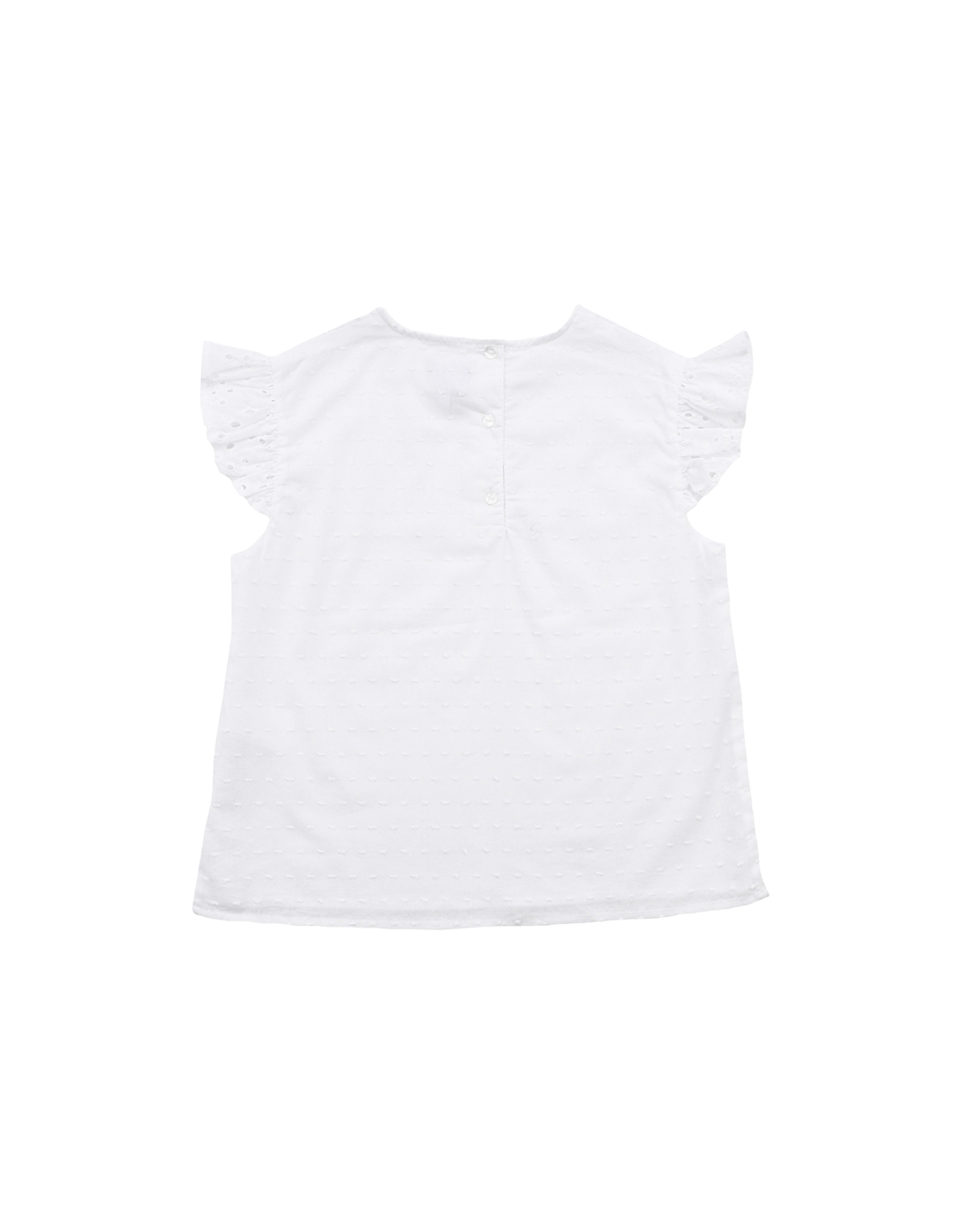 Blusa blanca de plumetti