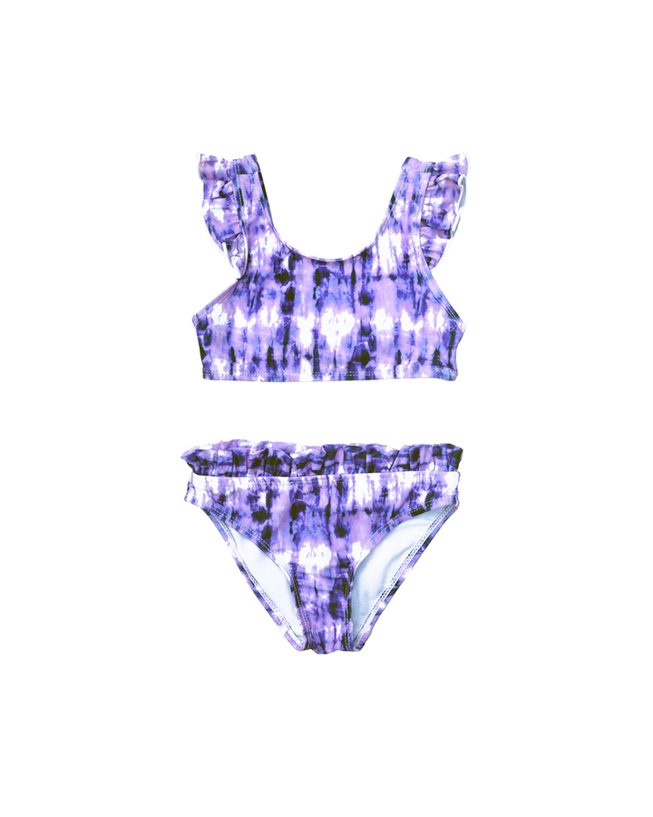Bikini tie dye morado para Niña