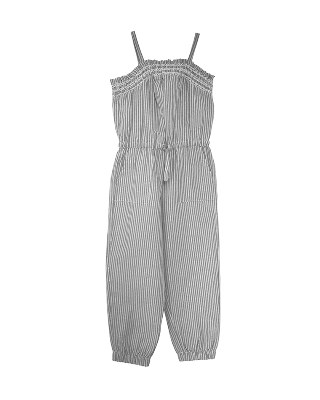 Jumpsuit con rayas metálicas