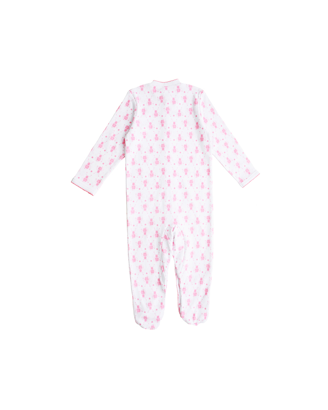 Pijama con estampado de monos rosados