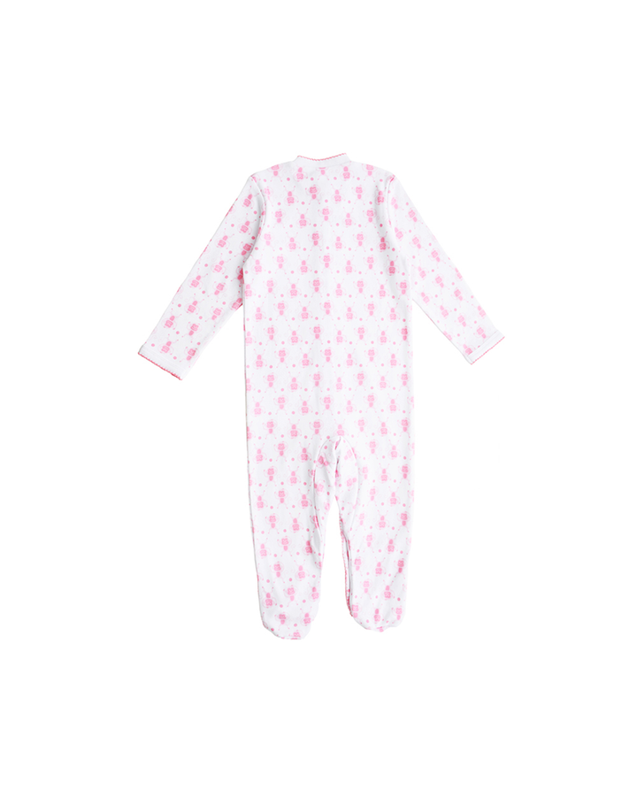 Pijama con estampado de monos rosados