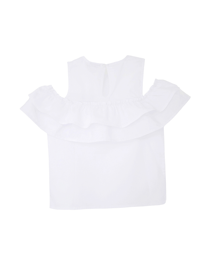 Blusa blanca con volantes