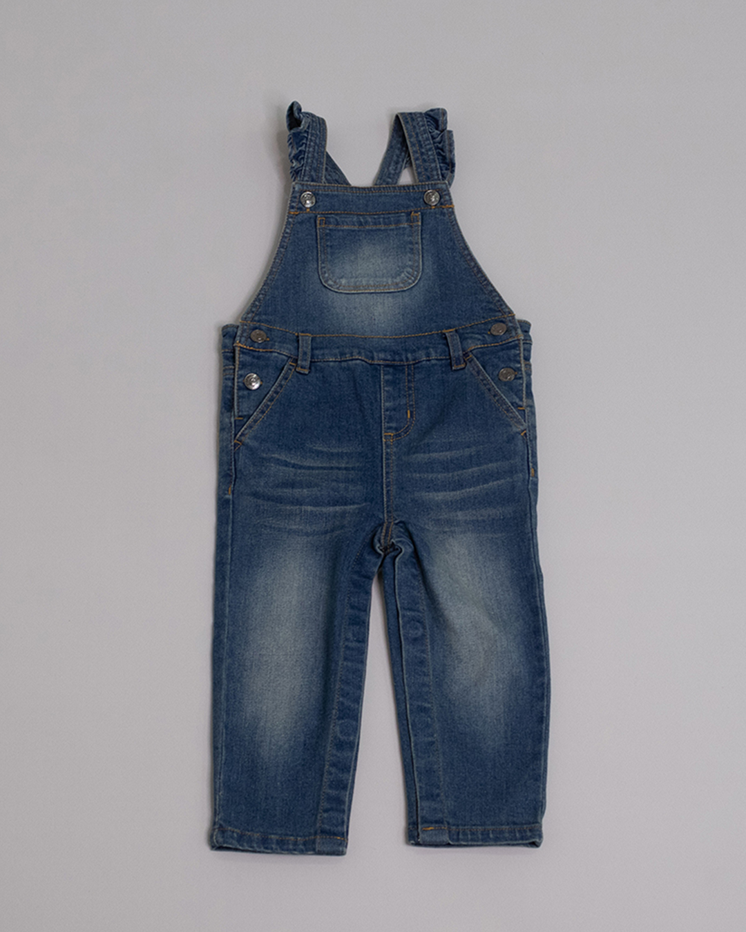 Braga larga de jean con volantes en los straps