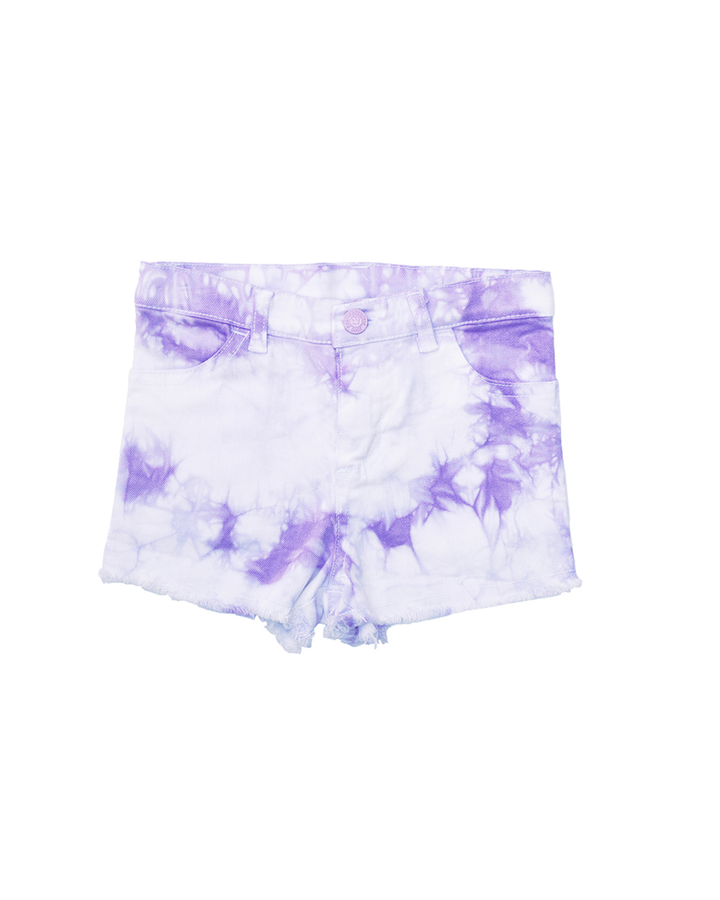 Short tie dye morado