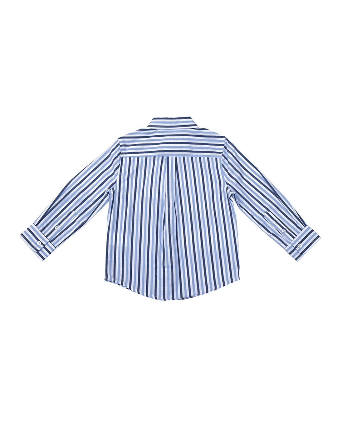 Camisa manga larga de rayas azules y blancas