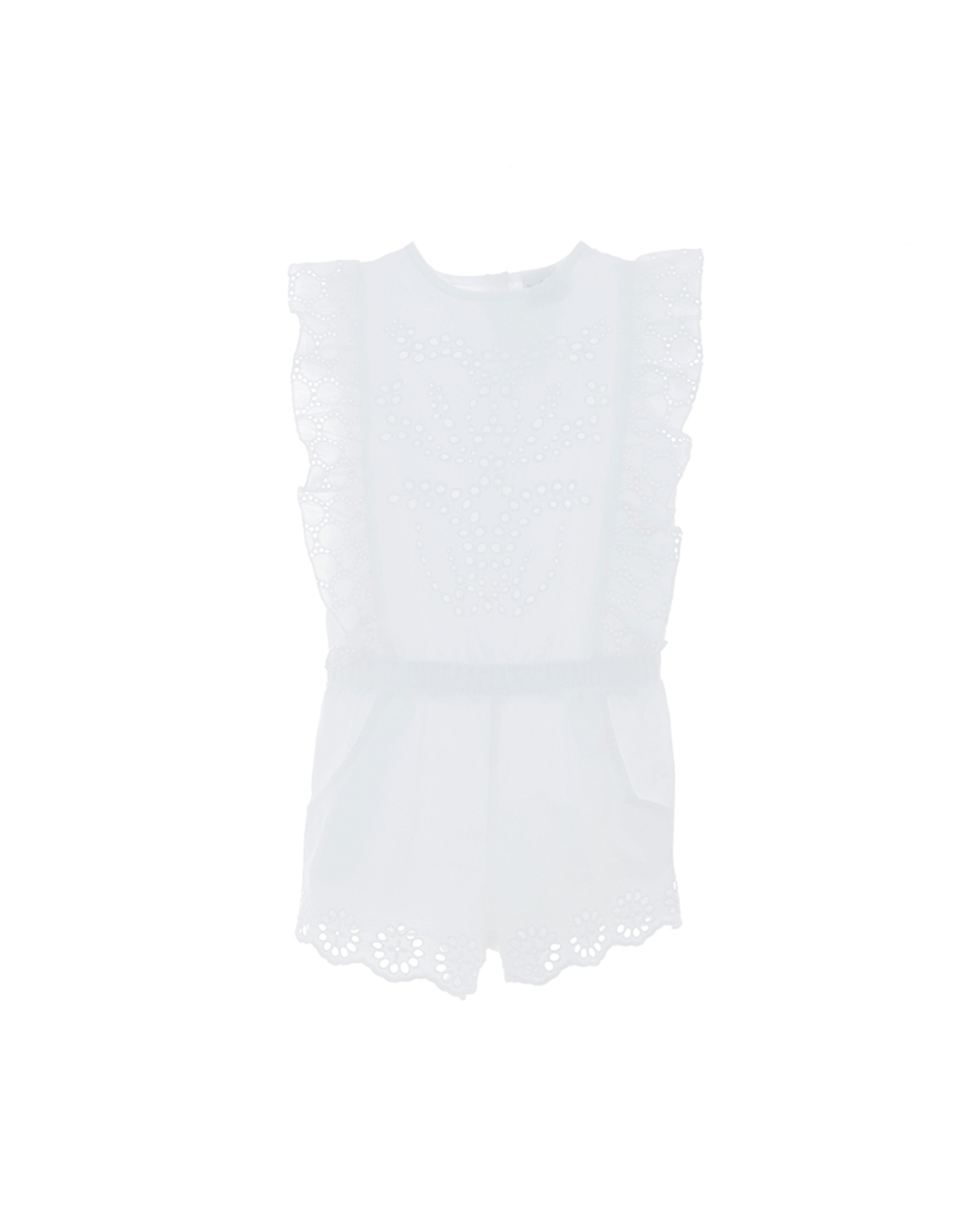 Jumpsuit blanco con eyelet