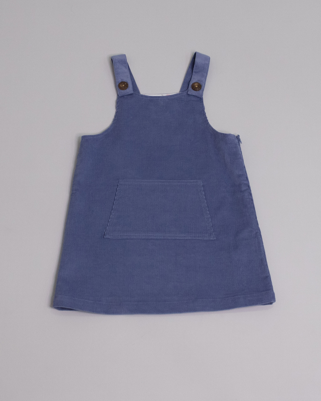 Braga vestido de corduroy azul