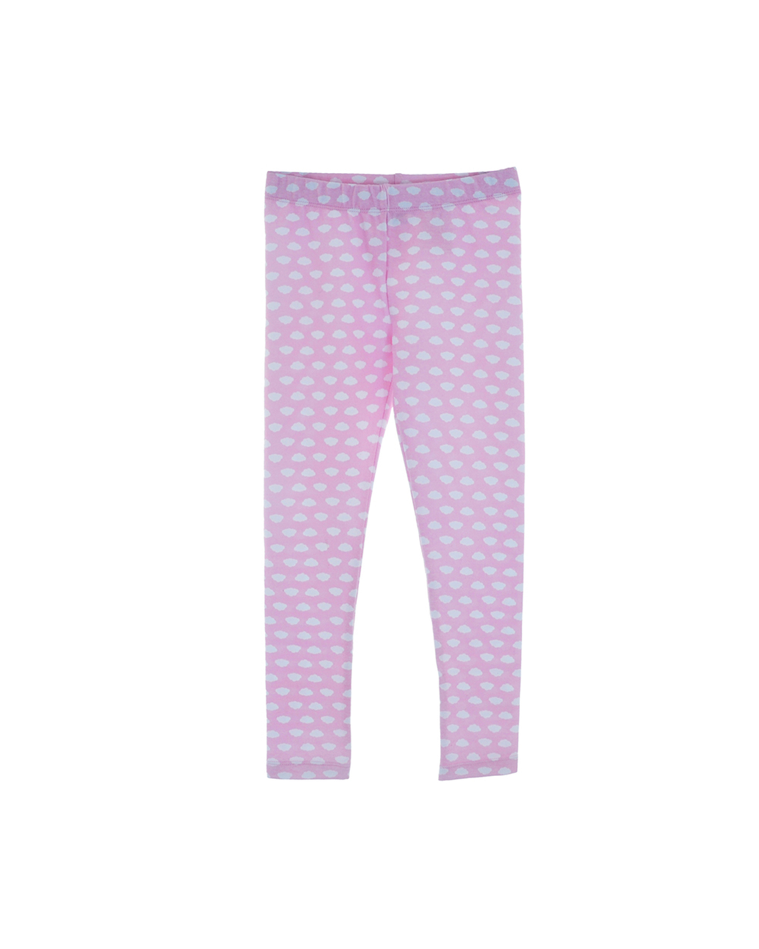 Legging rosado con nubes blancas