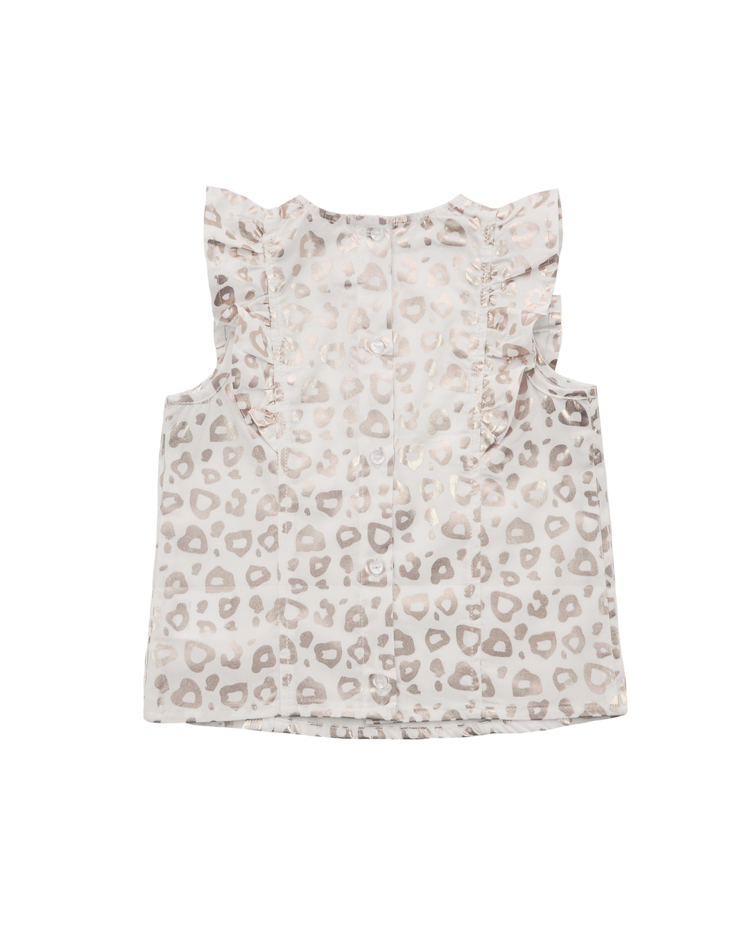 Blusa sin mangas con animal print dorado