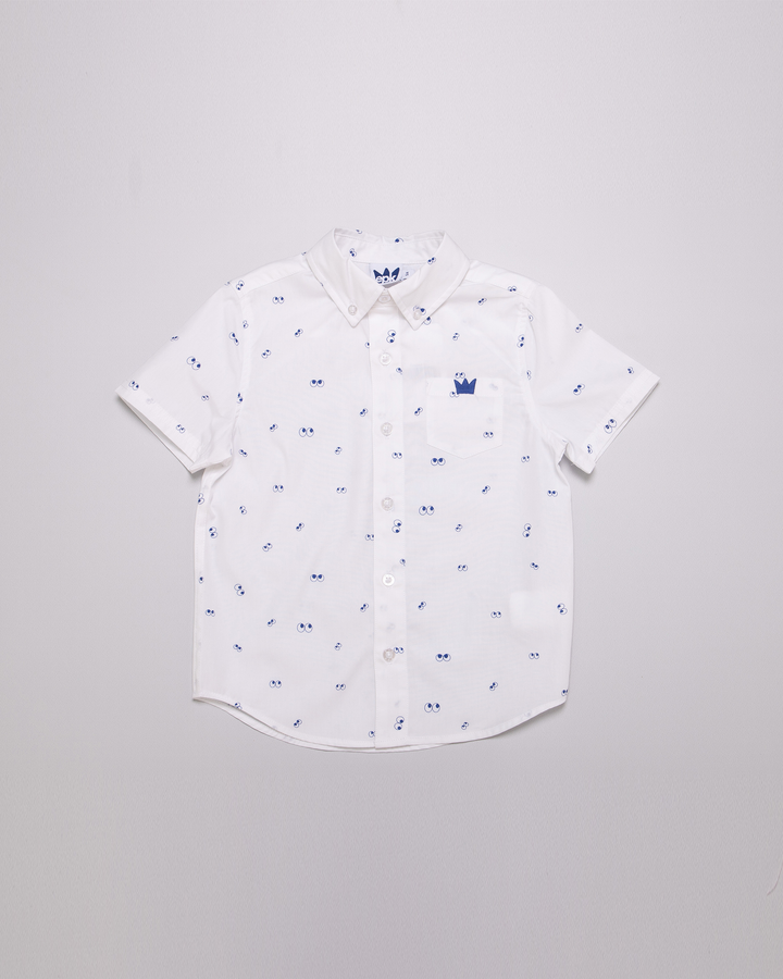 Camisa blanca estampada